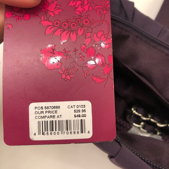 Purple clutch purse with sparkle clasp - Picture 6 of 6